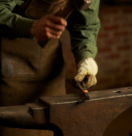Hammering down the rivet